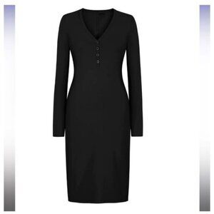 525 x Revolve Henley Dress in Black Size Small New with tags